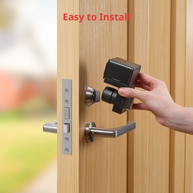 سويتش بوت SwitchBot Smart Lock Bluetooth Electronic Deadbolt قفل باب دخول بدون مفتاح للباب الأمامي متوافق مع جسر WiFi (يُباع بشكل منفصل) يناسب Deadbolt الحالي الخاص بك لتأجير العطلات عبر Airbnbs - Image 3